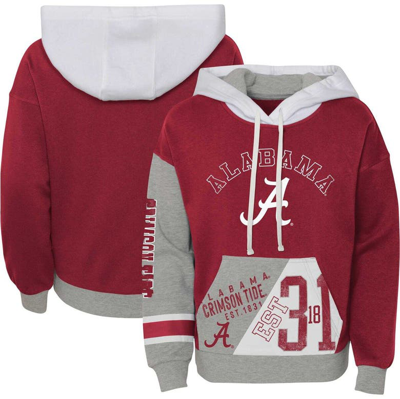 Outerstuff Kids' Girls Youth Crimson Alabama Crimson Tide True Fan Soft Fleece Pullover Hoodie