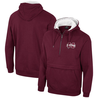 Colosseum Maroon Mississippi State Bulldogs Half-zip Hoodie