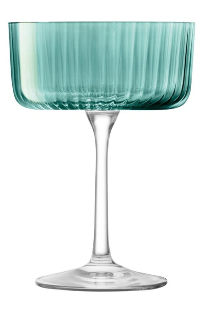 Lsa Gems Champagne/cocktail Glasses, Set Of 4 In Jade