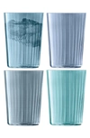 Lsa Set Of 4 Gems Tumblers In Blue