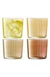 Lsa Gems Set Of 4 Tumblers In Amber/orange