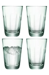 LSA MIA SET OF 4 RECYCLED GLASS HIGHBALL GLASSES