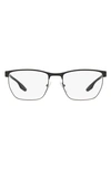 Prada 55mm Optical Glasses In Black Clear