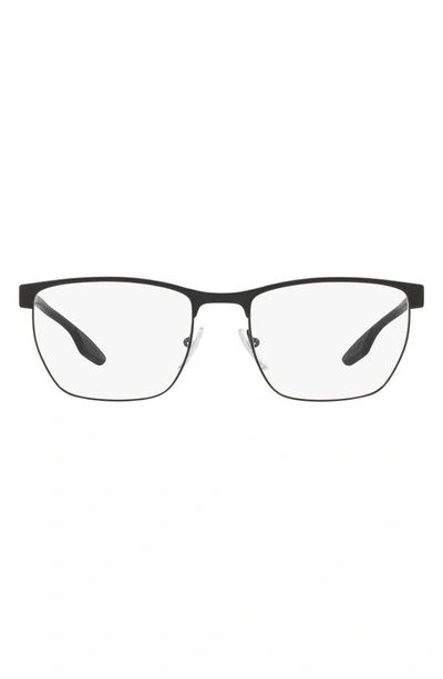 Prada 55mm Optical Glasses In Black Clear