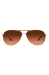 Oakley Feedback 59mm Prizm™ Gradient Pilot Sunglasses In Rose Gold
