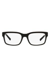 Dolce & Gabbana 55mm Rectangular Optical Glasses In Black
