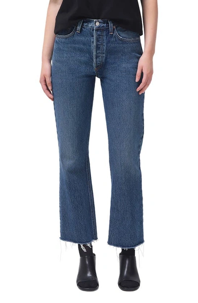 Agolde High Rise Bootcut Jeans In Shpere In Blue