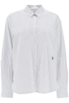 TOTÊME STRIPED COTTON LYOCELL SHIRT