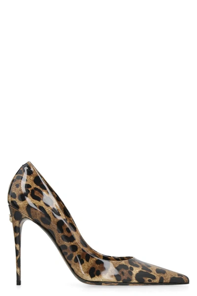 Dolce & Gabbana Lollo Leather Pumps In Animalier