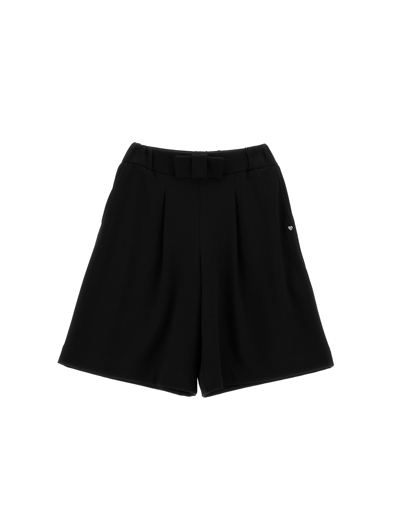 Monnalisa Kids'   Milano Stitch Bermuda Shorts In Black