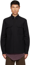 RICK OWENS BLACK OUTERSHIRT JACKET