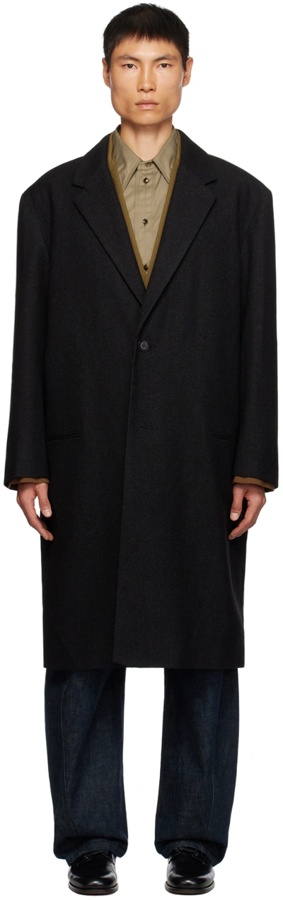 Lemaire Black Button Coat