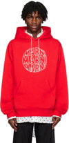 MARNI RED PRINTED HOODIE