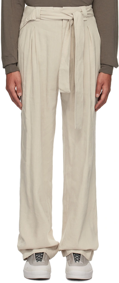 Hyein Seo Beige Detachable Pouch Trousers