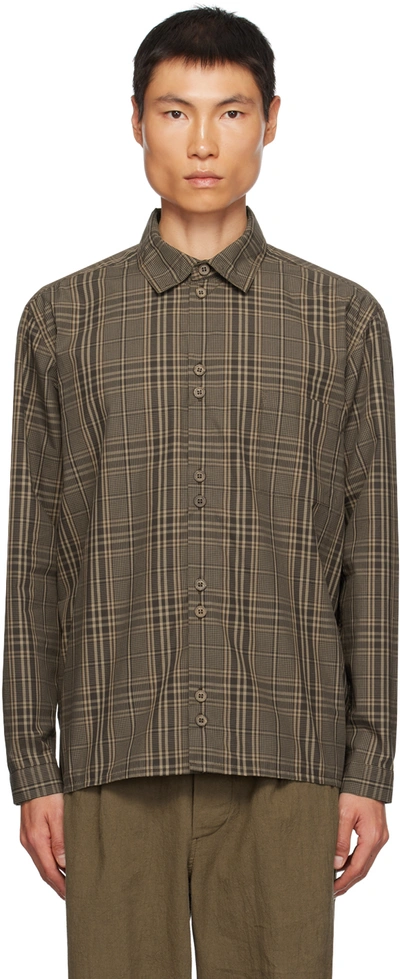 Xenia Telunts Ssense Exclusive Brown Shirt In Brown Check