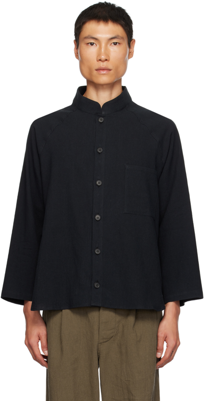 Xenia Telunts Black Raglan Sleeve Shirt