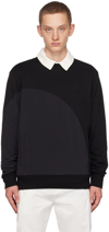 Moncler Black Paneled Sweatshirt In 999 Black