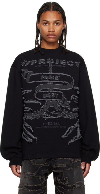 Y/PROJECT BLACK GRAPHIC SWEATSHIRT