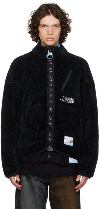 Miharayasuhiro Back Boa Faux Shearling Fleece In Black