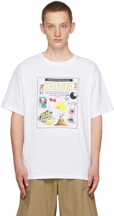 Dime White 'witness Books' T-shirt