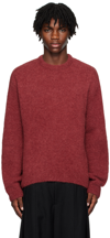 WOOYOUNGMI RED CREWNECK SWEATER