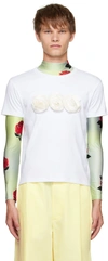 Meryll Rogge White Floral T-shirt In White/white