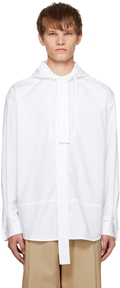 Meryll Rogge White Hooded Shirt