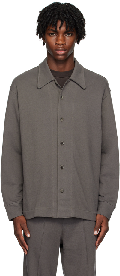 Lady White Co. Gray Fransisco Shirt In Solid Grey