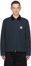Carhartt Detroit Jacket In B89 Blue / Black