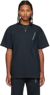 Y/project Logo-embroidered Pinched T-shirt In Black