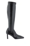 COURRÈGES COURREGES FAUX PATENT LEATHER BOOTS