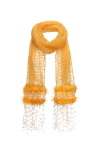 Andreeva Yellow Cashmere Handmade Knit Scarf In Yellow