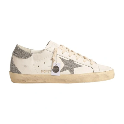 Golden Goose Women's Super-star Swarovski Crystal Low Top Trainers In White_silver