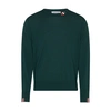 THOM BROWNE CREW NECK PULLOVER IN MERINO WOOL