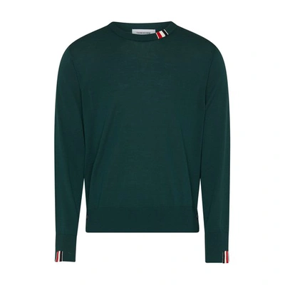 Thom Browne Jersey Knit Crew-neck Pullover In Black