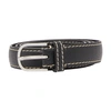Totême Slim Leather Belt In Black_grain