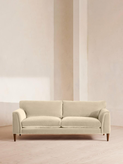 Soho Home Reya Three Seater Sofa Velvet In Neutral