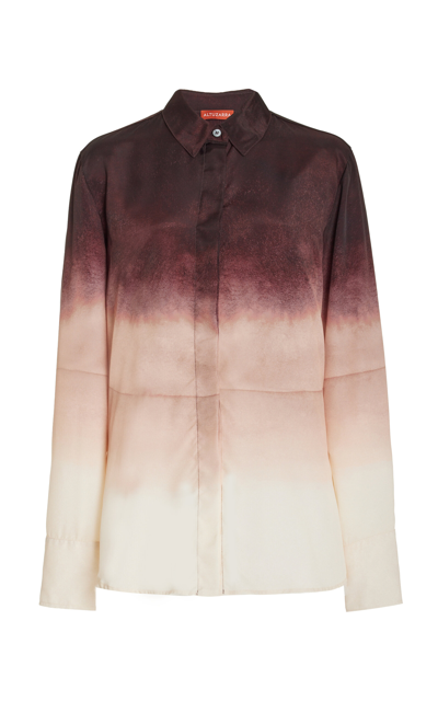 Altuzarra Chika Dip-dyed Silk Shirt In Ivory Colorscape