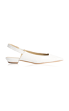 Khaite Colin Leather Flats In White