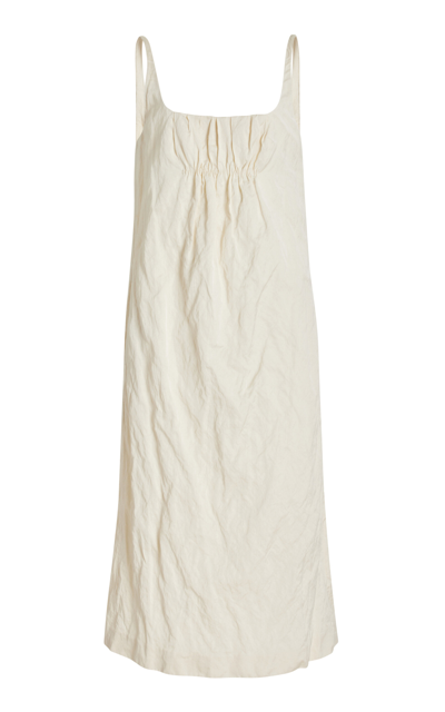 Altuzarra Jerry Cotton-blend Midi Dress In Ivory