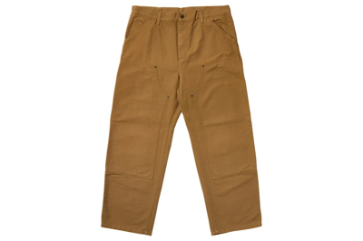 Pre-owned Palace X Carhartt Wip Double Knee Pant Hamilton Brown