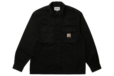 Pre-owned Palace X Carhartt Wip Longsleeve Master Shirt Washed Black