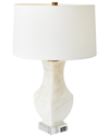 Global Views Alabaster Square Urn Lamp In White