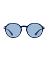 Persol Oval Po3255s Sunglasses Sunglasses Blue Size 51 Acetate