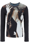 Y/project Black Graphic Long Sleeve T-shirt In Black (black)