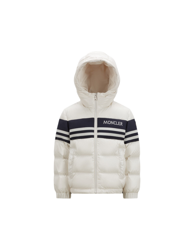 Moncler Kids' Mangal Shiny Poly Down Jacket In Blanc