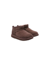 Ugg Brown Classic Ultra Mini Ankle Boots In Marrone