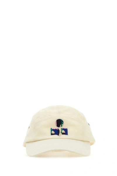 Isabel Marant Woman Ivory Cotton Tedji Baseball Cap In White