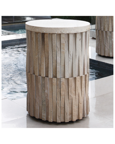Global Views Round Teeter Totter Stone Table