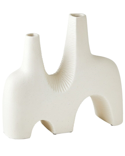 Global Views Cassel Vase In White